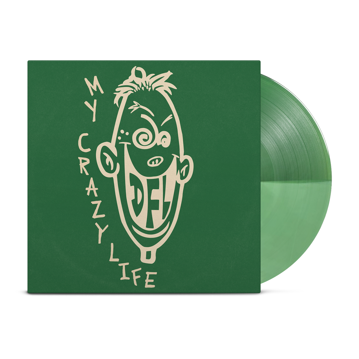 DFL My Crazy Life 1/2 Green & 1/2 Green Vinyl LP - Trust Records